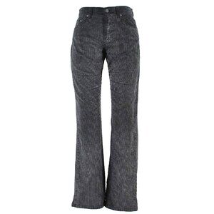 Ferre Sz 28 x 31 Black Silver Metallic Flake Corduroy Cotton Poly Jean
